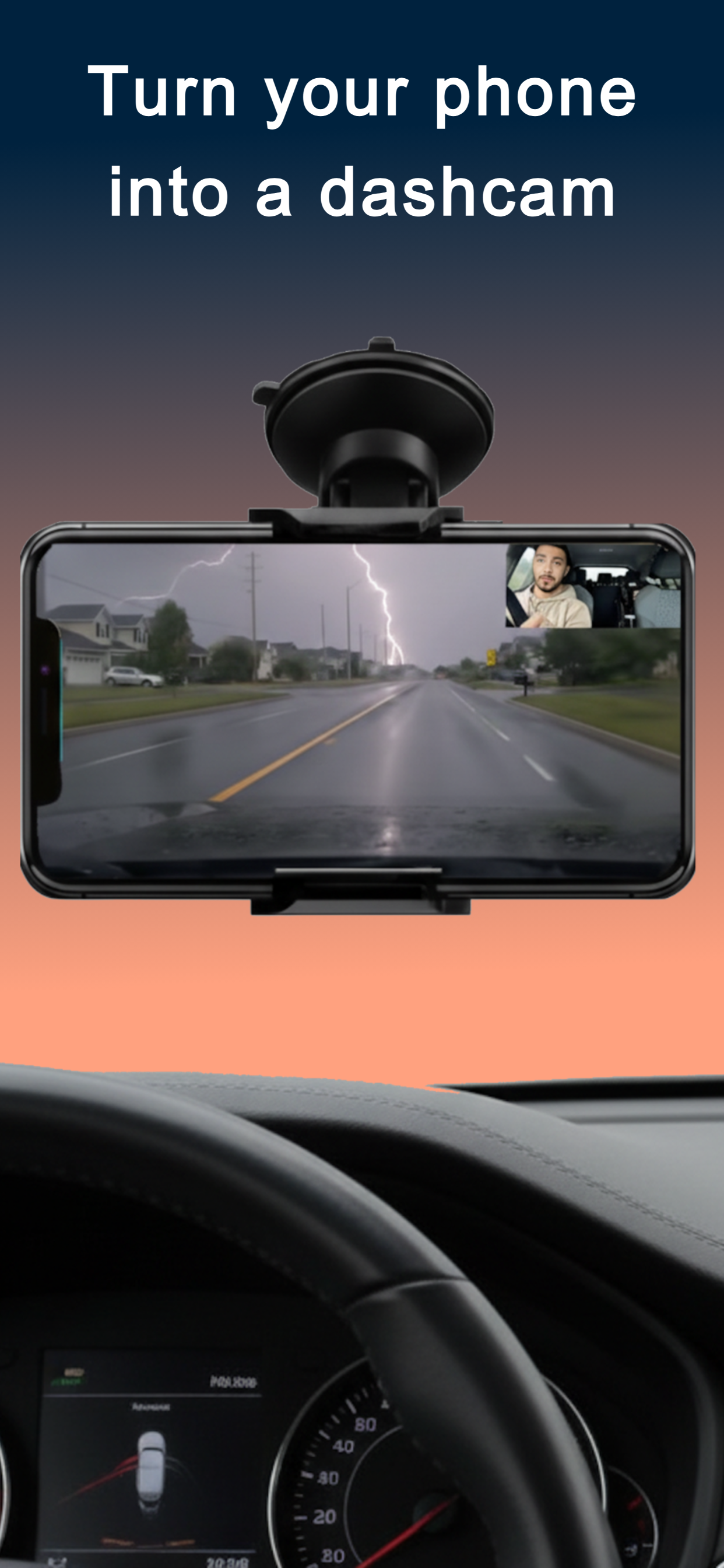 Recording screen with PiP